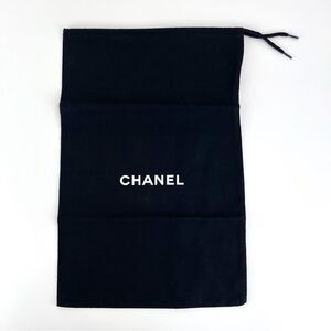 Authentic Chanel Dust Bag Storage Cover Pouch Drawstring Black 13.5 X 9